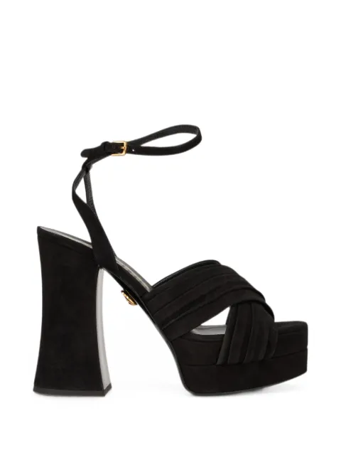 Moschino buckle-fastening platform sandals Black 607CC17MA