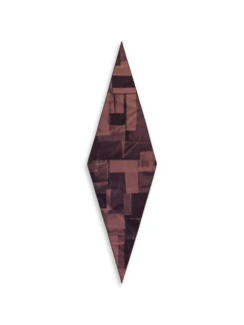 Zegna abstract-print diamond-shaped scarf Brown Z7H5837SPU1