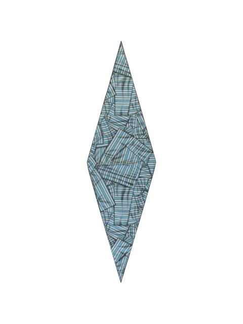 Zegna striped diamond-shaped scarf Blue Z7H5637SBL1