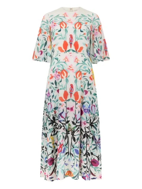 Valentino Garavani floral-print midi dress White BVAYE76VB