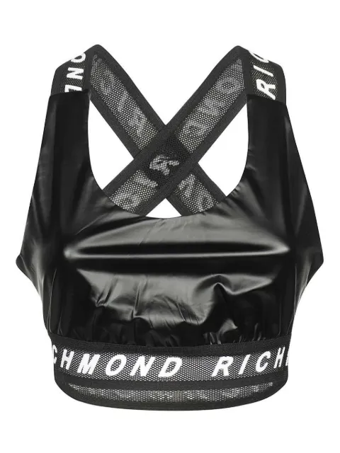 John Richmond technical-fabric top Black UWA22053TOZX