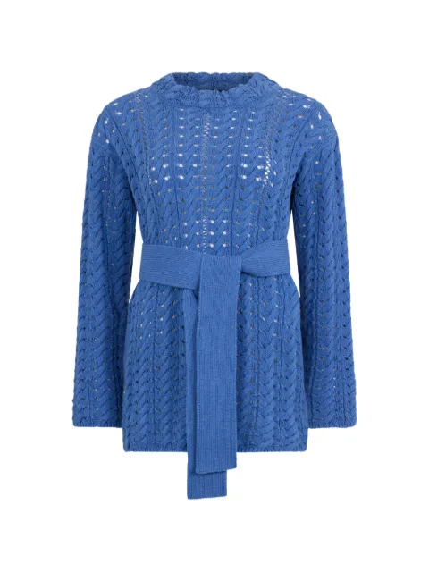 Moorer waist-belt top Blue LIDIAPWG
