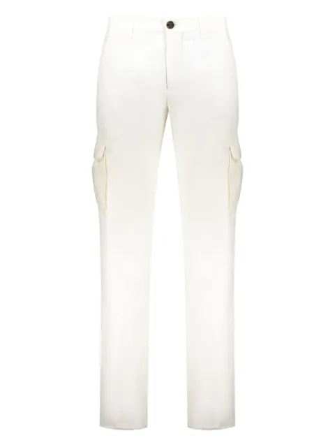 Moorer button-fastening cargo pants White JERALDWOM