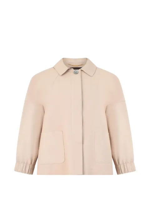 Moorer box-pleat cropped jacket Neutrals NEREIDANBR