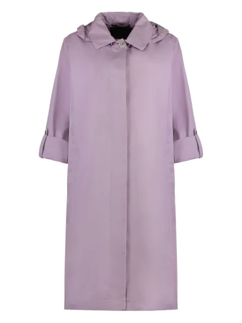 Moorer Isadora drawstring-waist hooded coat Purple ISADORAWK