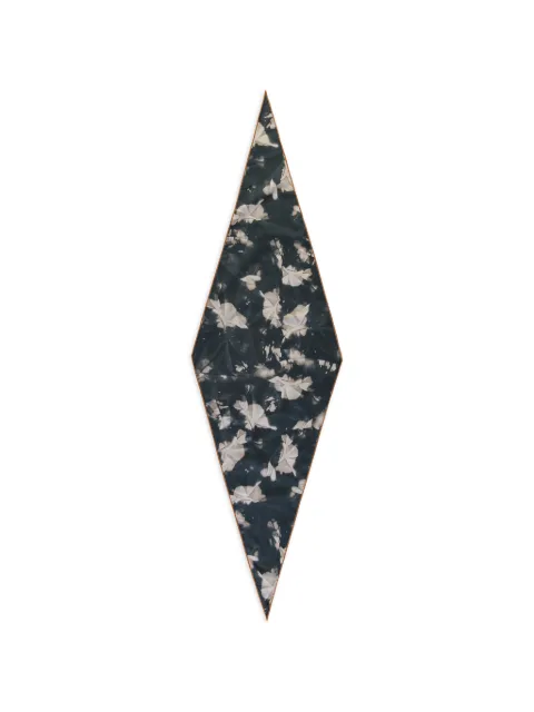 Zegna floral-print diamond-shaped scarf Grey Z7H5537SBK1