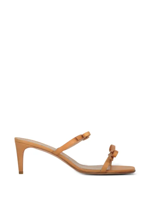 RED(V) bow-detail leather sandals Brown QS0F27CDU