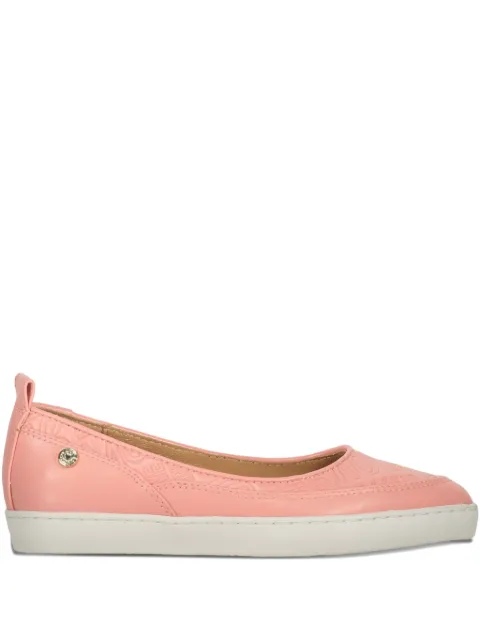Moschino logo-plaque ballet flats Pink 5072G14IH