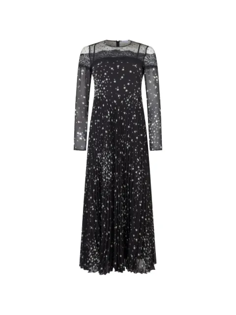 RED Valentino star lace maxi dress Black RVAHU56VU