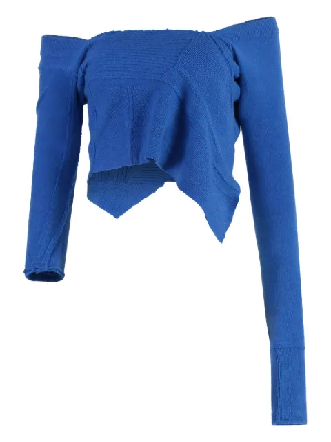 Talia Byre asymmetric crop top Blue TASS22TO01244652