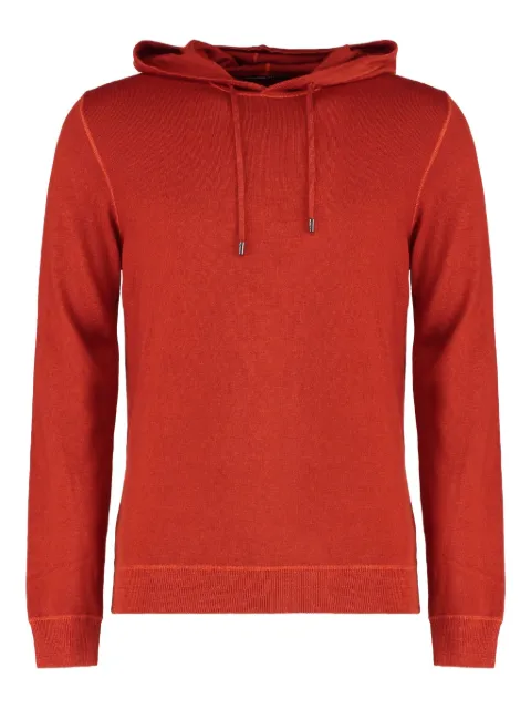 Moorer ribbed hooded sweater Red ZANEGEU
