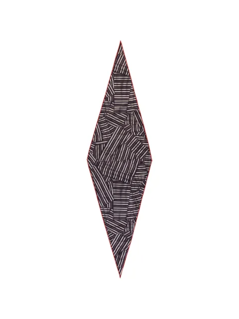 Zegna stripe-print diamond-shaped scarf Purple Z7H5637SPU1