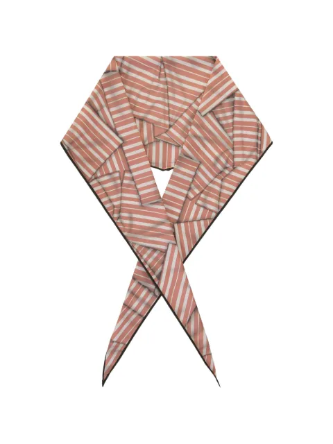 Zegna striped diamond-shaped scarf Orange Z7H5637SPU2