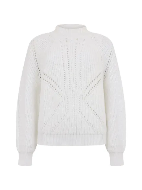 Moorer pointelle-knit high-neck sweater White DELILAHNSK