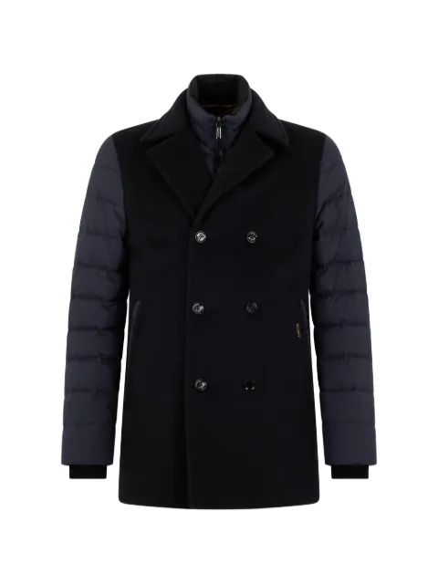 Moorer Cecco padded-sleeve double-breasted peacoat Blue CECCOSKL