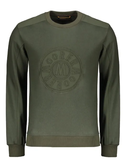 Moorer embossed logo sweatshirt Green BRADJTC