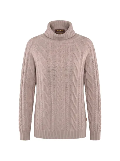 Moorer cable-knit roll-neck sweater Purple ABRAARA