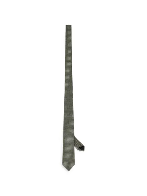 Corneliani jacquard-motif tie Green U70870609