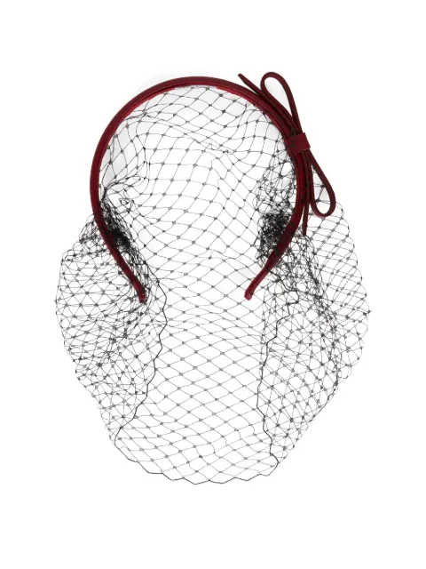 RED(V) bow net hairband Red QJ0B60ZFE