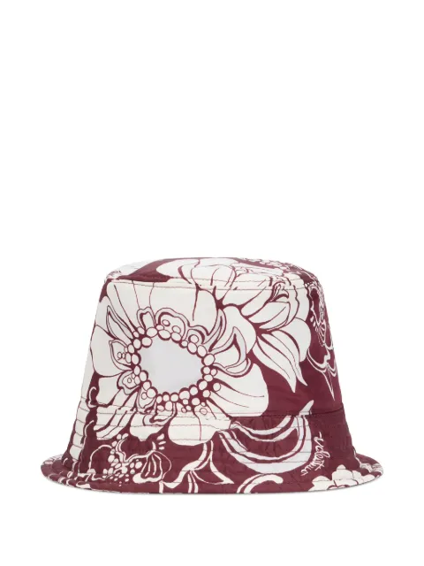 Valentino Garavani floral-print bucket hat White YHGA30MGU
