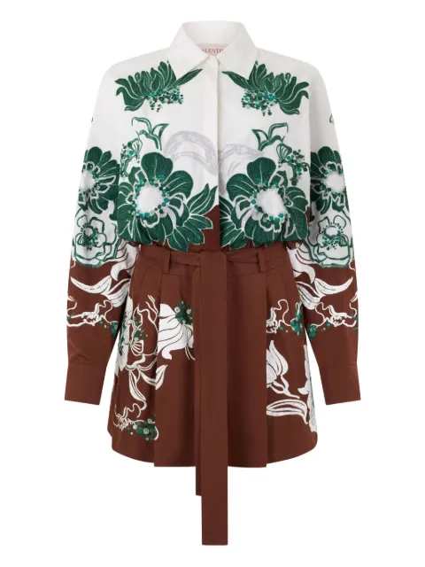 Valentino Garavani floral-print jumpsuit White BVE1U14H2
