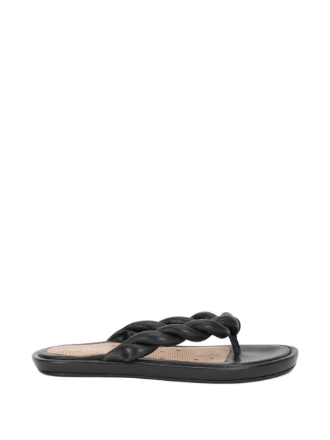 RED(V) braided-straps flip flops Black QS0H18LFL