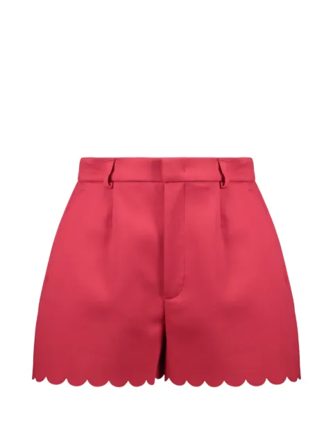 RED Valentino scalloped-hem shorts Red RRFF105S4