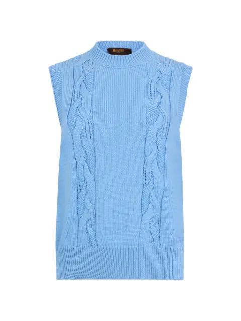 Moorer cable-knit vest Blue ARIELLENSK