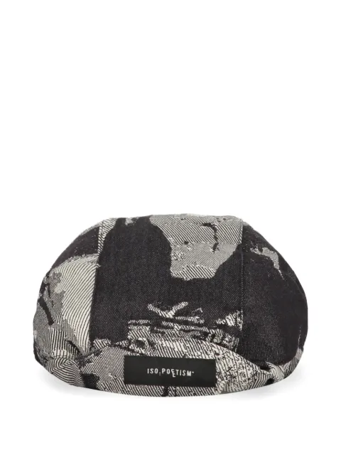 ISO.POETISM abstract-print hat White HA2ULURUF046