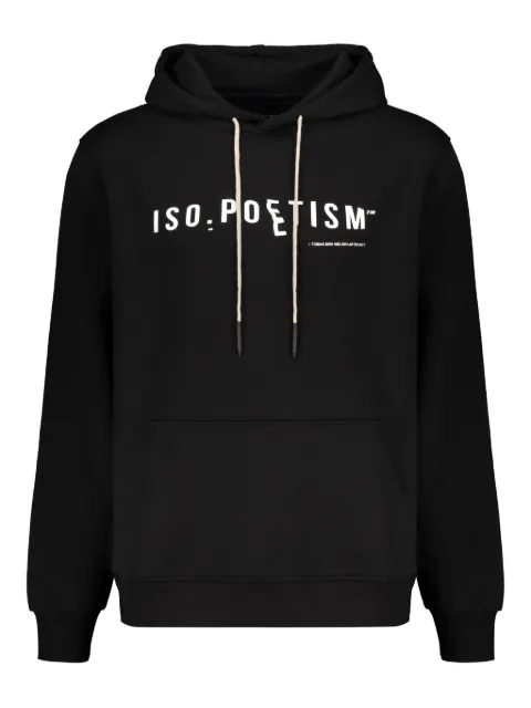 ISO.POETISM logo-print hoodie Black H19STELAEF016