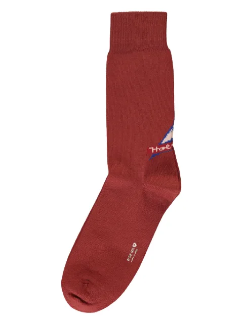 Holubar logo-jacquard socks Red FW200150
