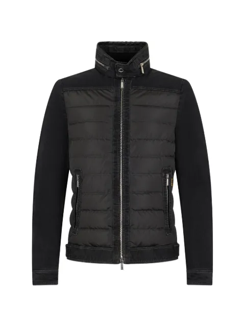 Moorer zip-up quilted panel jacket Black FLOYDP