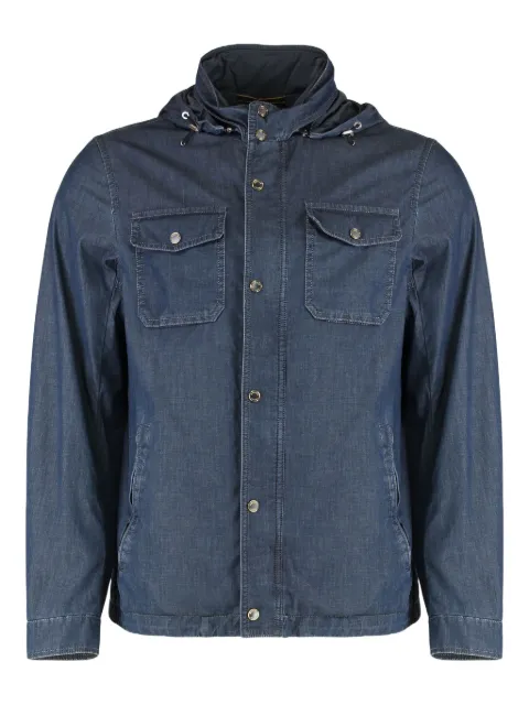 Moorer hooded denim jacket Blue FENZICST