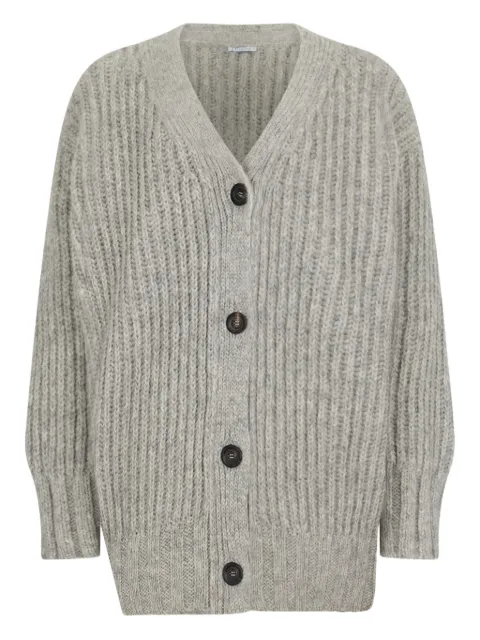 Malo button-up ribbed cardigan Grey DXG115FYD03