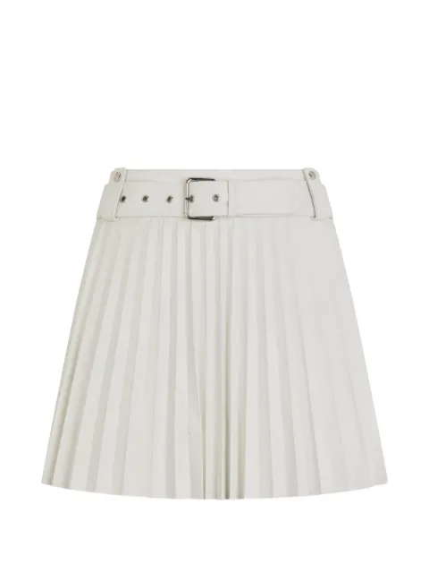 RED Valentino belted pleated mini shorts White RNH01Q6FA