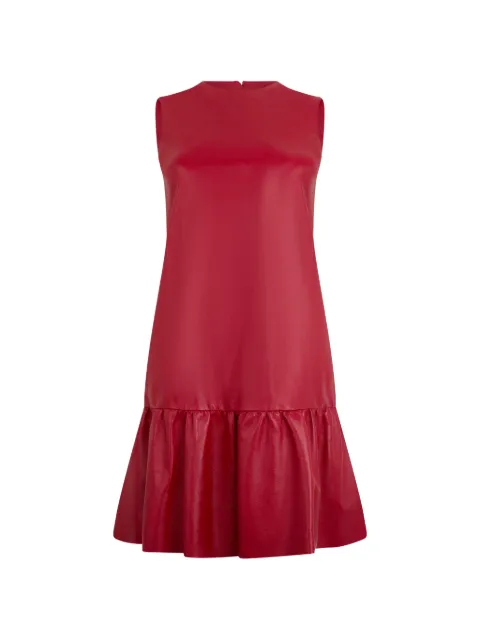 Valentino Garavani bow-detail ruffled-hem mini dress Red RND00Z5T2