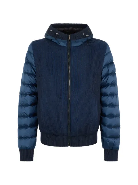 Moorer hooded padded jacket Blue VALDESCW1