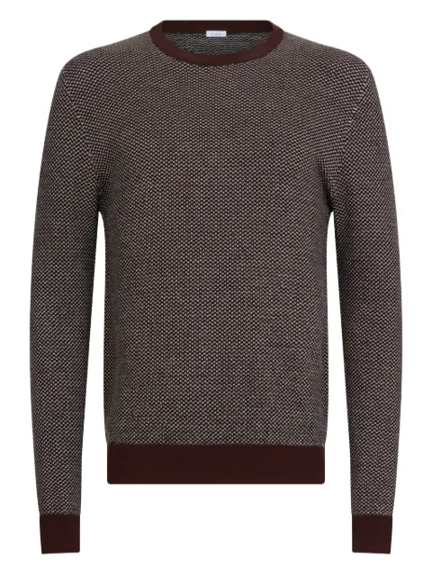 Malo patterned crew-neck sweater Brown UXA181F2I18