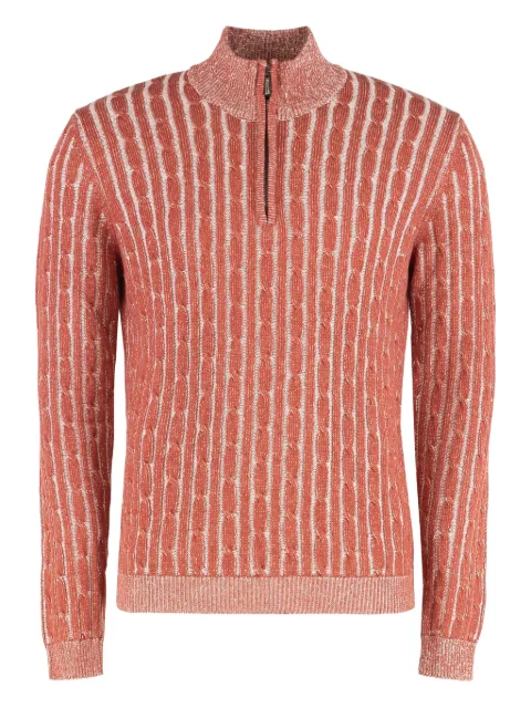 Moorer Denis-WCS half-zip sweater Orange DENISWCS