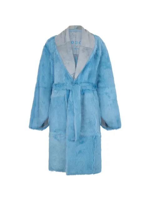 Philosophy Di Lorenzo Serafini tie-waistlong-sleeve coat Blue A40035794