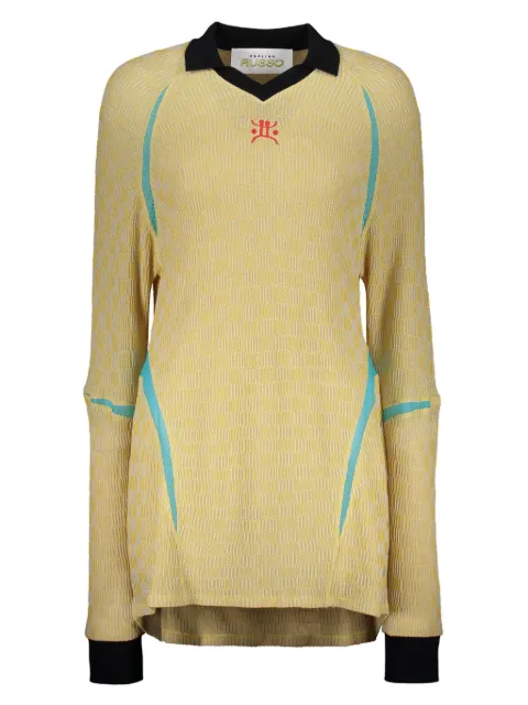 Paolina Russo knitted t-shirt Yellow PRSS22TO01341728