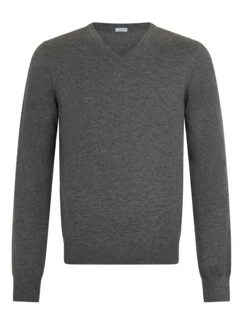 Malo V-neck long-sleeve sweater Grey UMB006F1Z04
