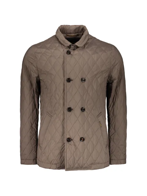 Moorer quilted double-breasted jacket Brown ANDREAS3