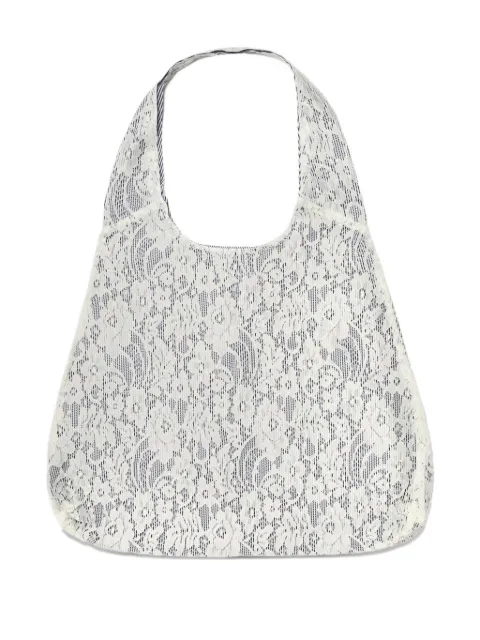 Gohar World Port lace-embroidered tote bag White PBLCWS