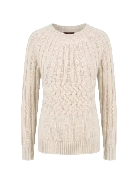 Moorer cable-knit ribbed sweater Neutrals ANETTASFM