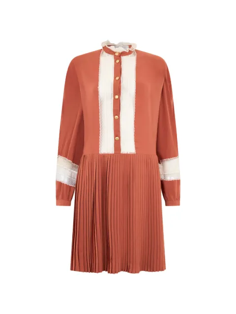Philosophy Di Lorenzo Serafini pleated lace dress Orange A04517116