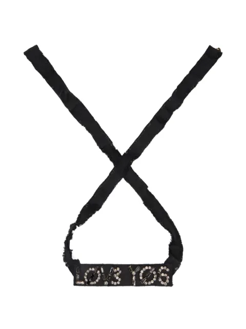 RED(V) embellished necklace Black QJ0B54HRT