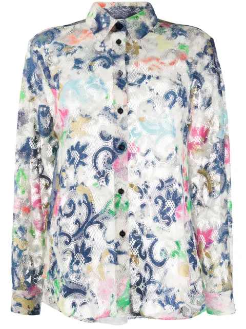 Moschino floral-print shirt White J02020561