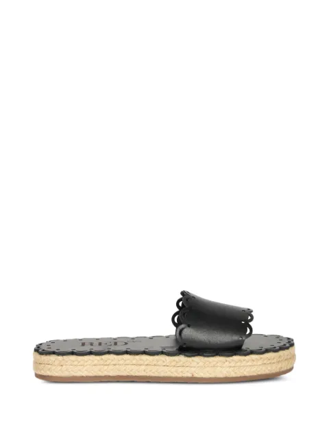 RED(V) scalloped-trim sandals Black QS0H51BYU