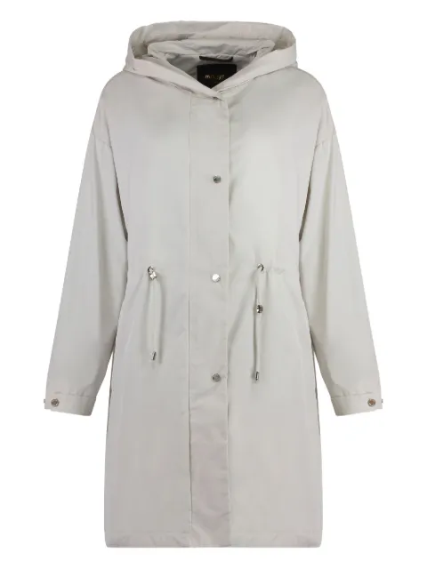 Moorer Cristina hooded drawstring-waistband jacket White CRISTINAWK